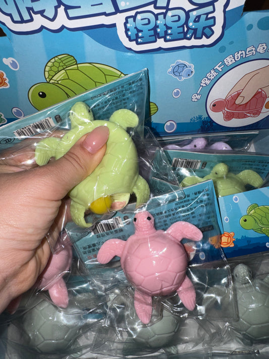 צב מים מוציא ביצה בלחיצה🐢🥚